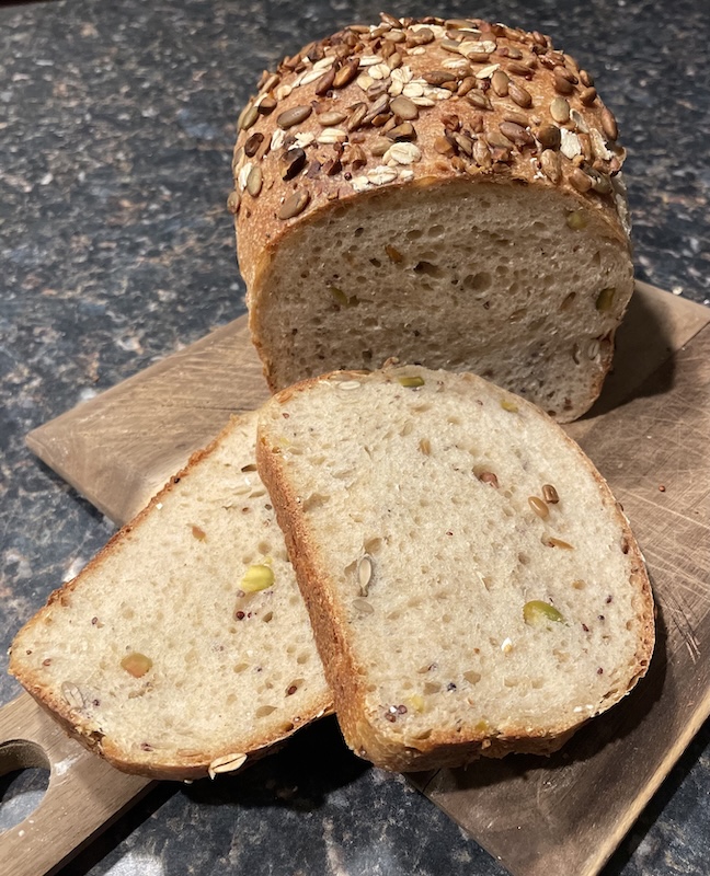 Seeded sandwich loaf